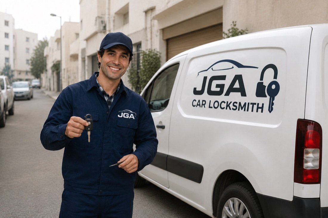 JGA Premier technician unlocking a car door in Dubai